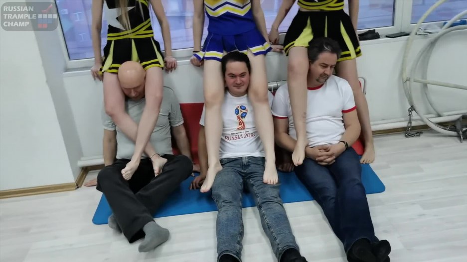 Russian Trampling - Moscow multitrampling contest #39 (Full) - sweet pain under cheerleaders feet